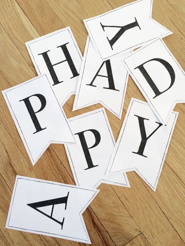 Printable Classic Alphabet Banner Pennants Printable Banner Letters 