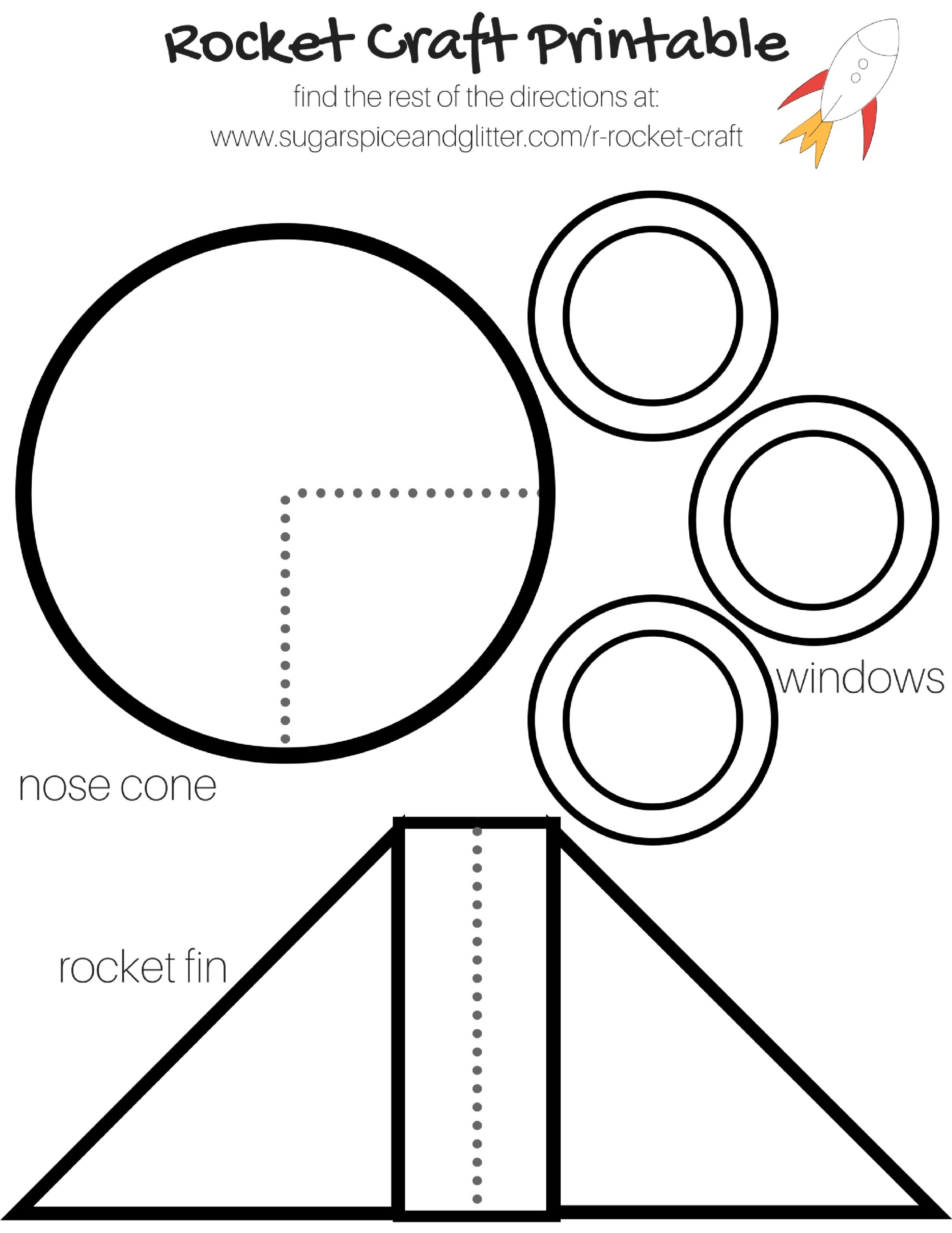 Printable Cut Out Rocket Template