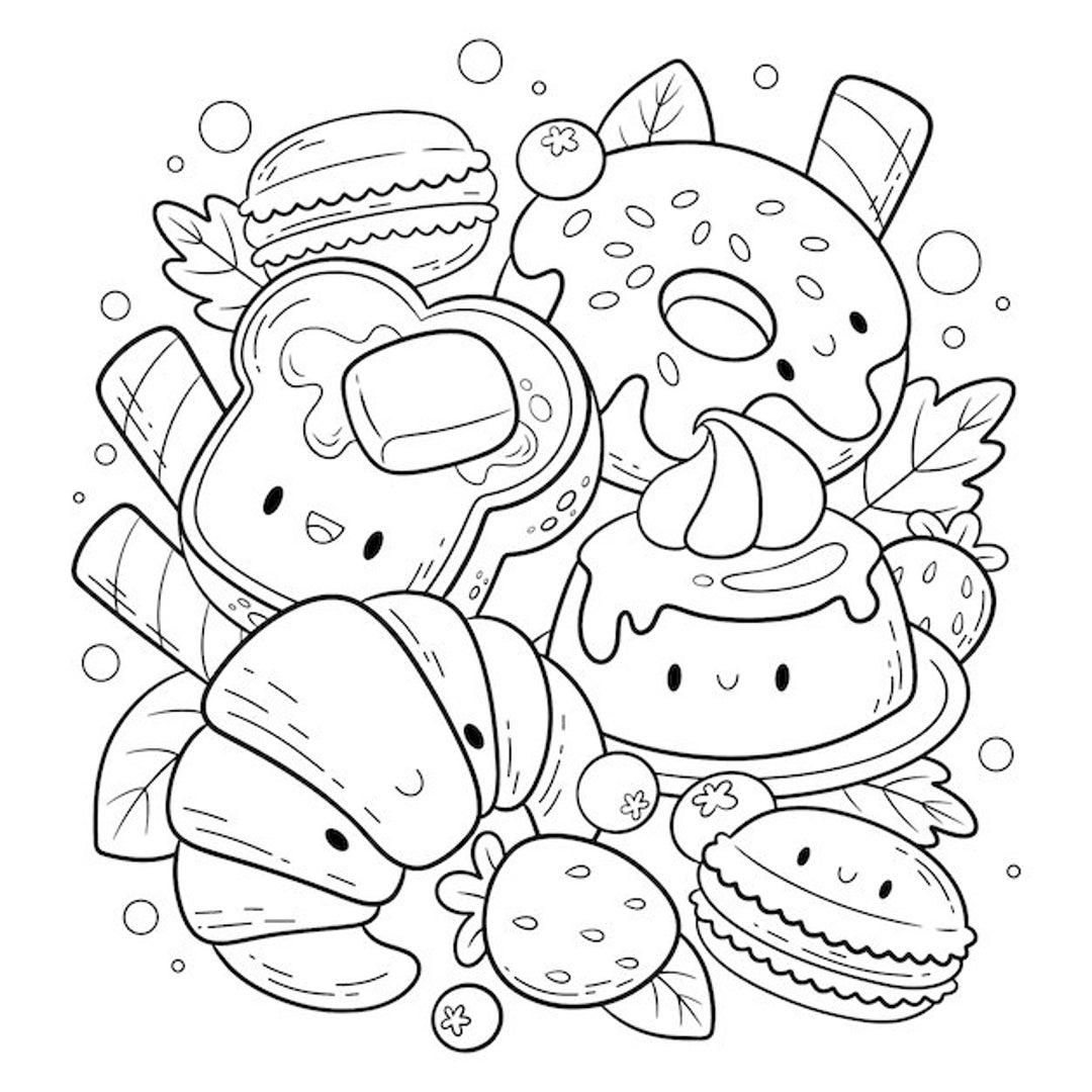 Printable Cute Food Coloring Pages Free Printable Templates Printable Cute Food Coloring Pages Free Printable Templates