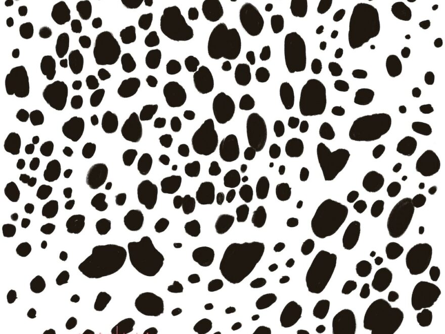 Printable Dalmatian Pattern 8 Pages Invitation Paper Craft Supply Black