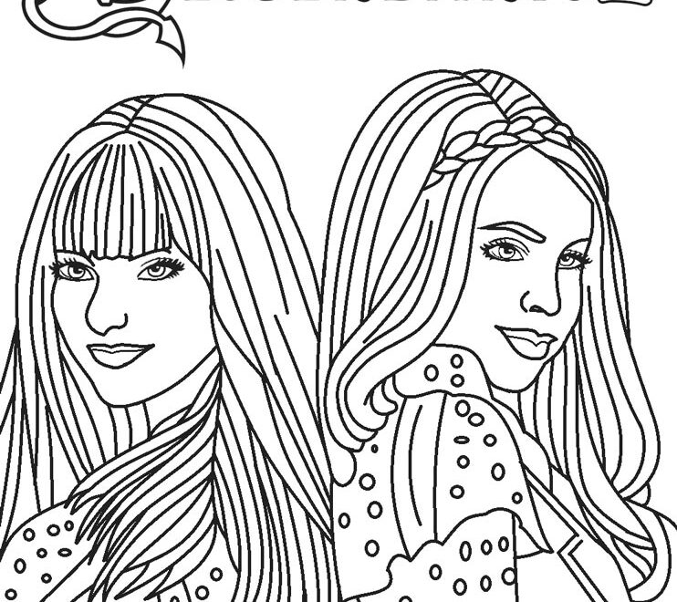 Printable Descendants Coloring Pages Minimalist Blank Printable