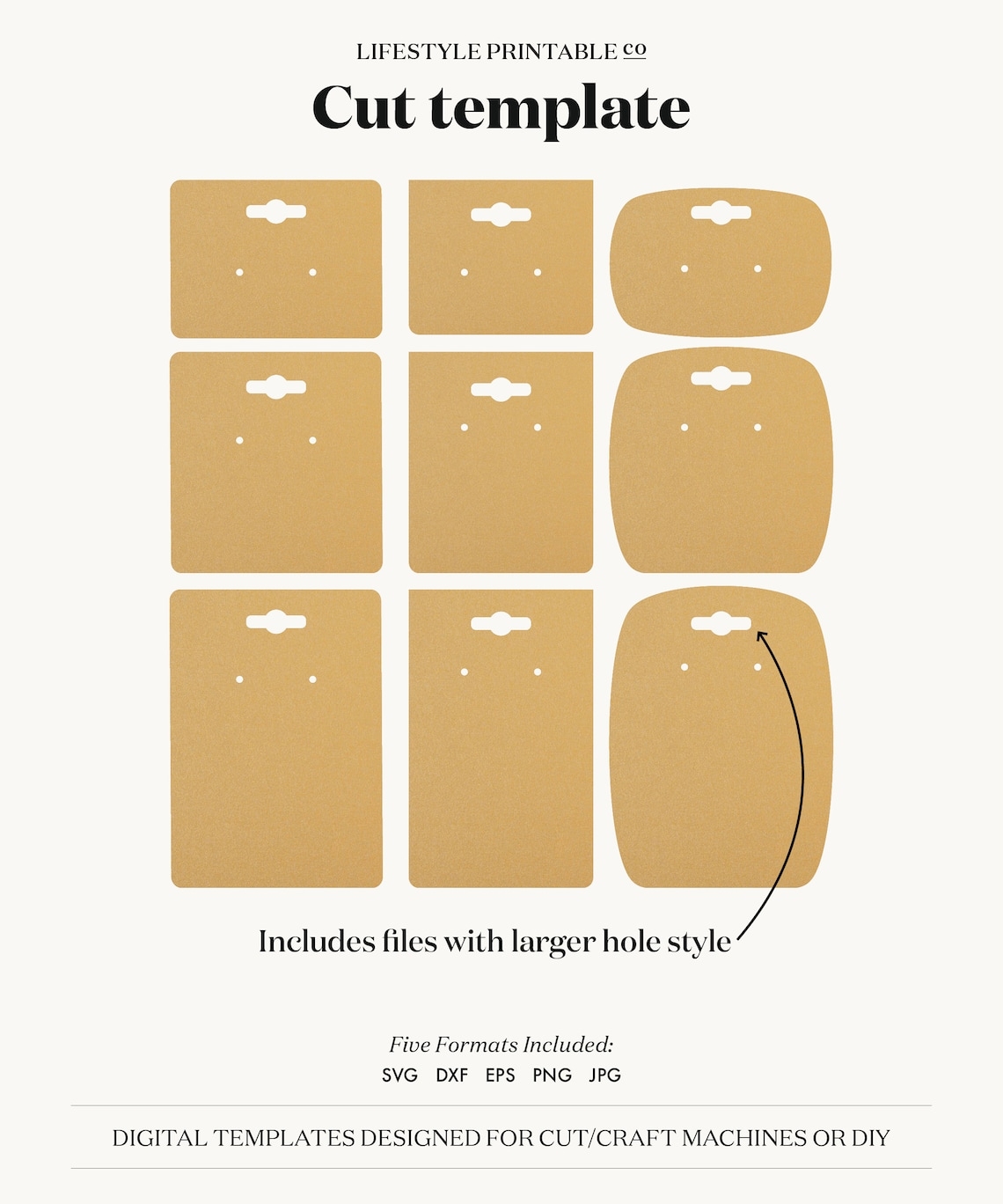 Printable Earring Card Design