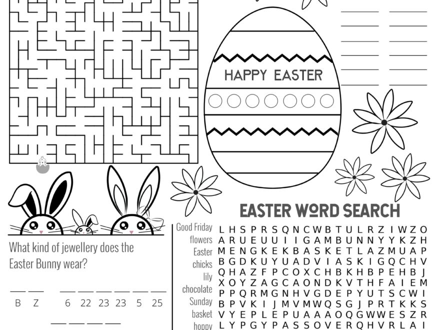 Printable Easter Activity Sheets