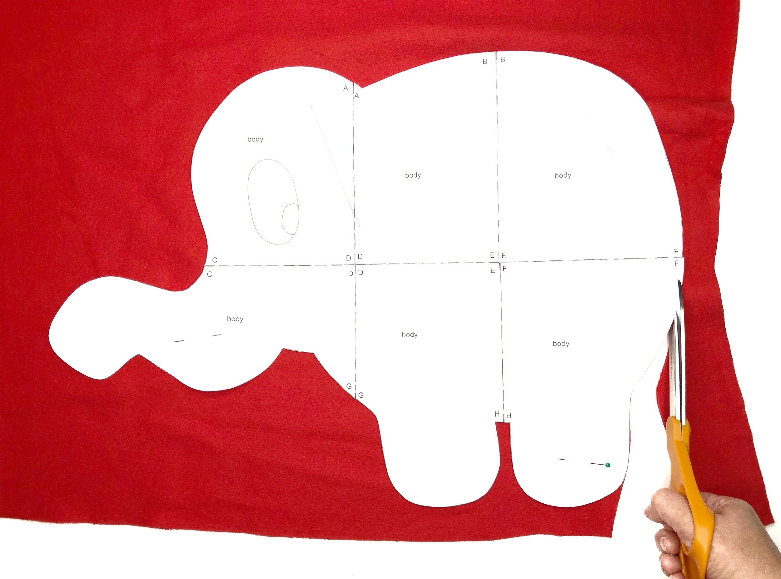Printable Elephant Template
