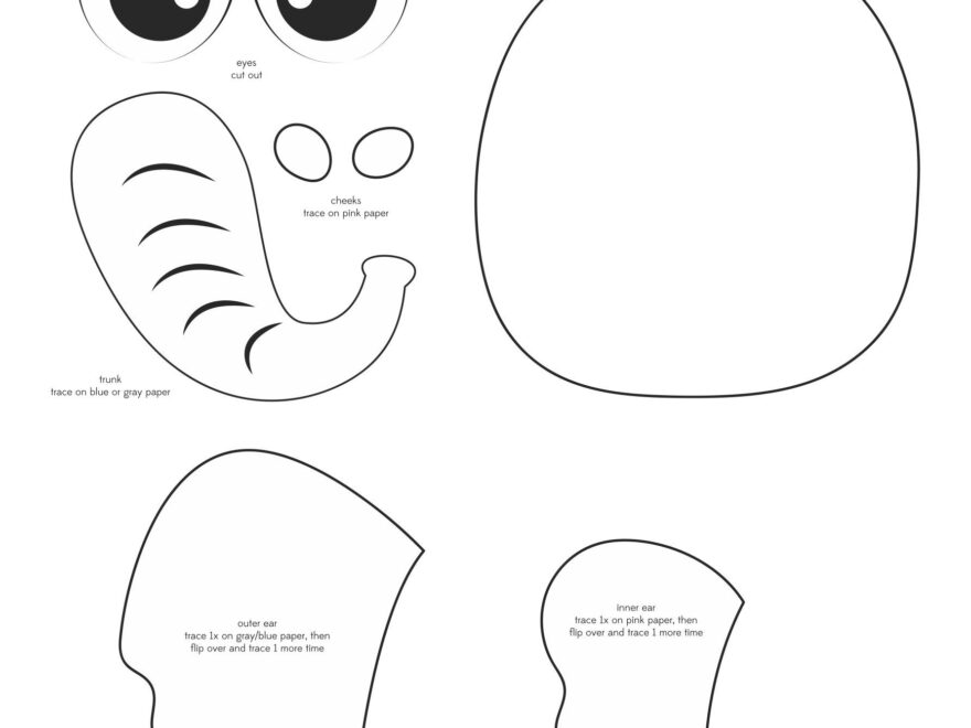 Printable Elephant Trunk Printablee Elephant Crafts Elephant