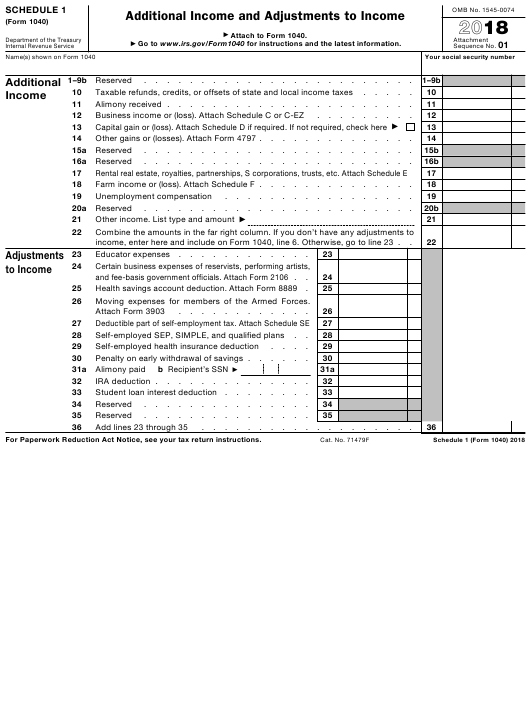 Federal Tax Form 1040 Printable