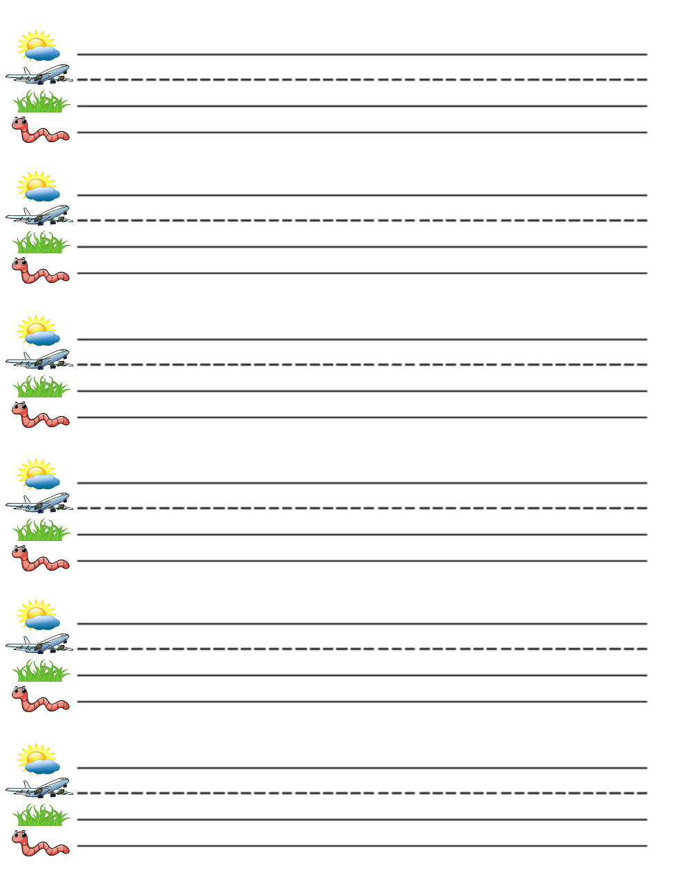 Printable Handwriting Paper For Kindergarten