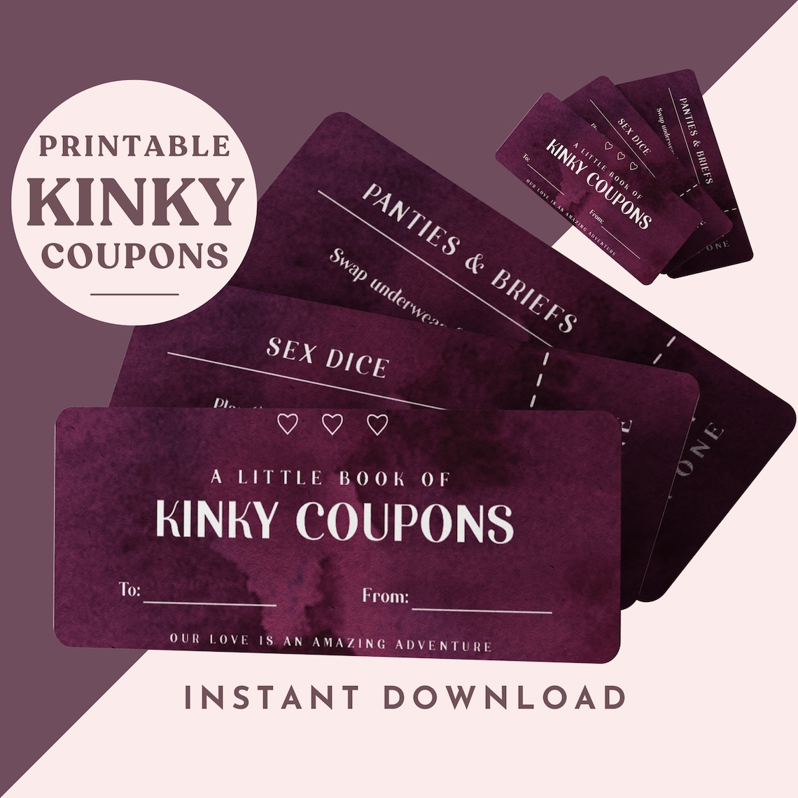 Printable Kinky Sex Coupons A Naughty Coupon Book Of Sex Coupons For 