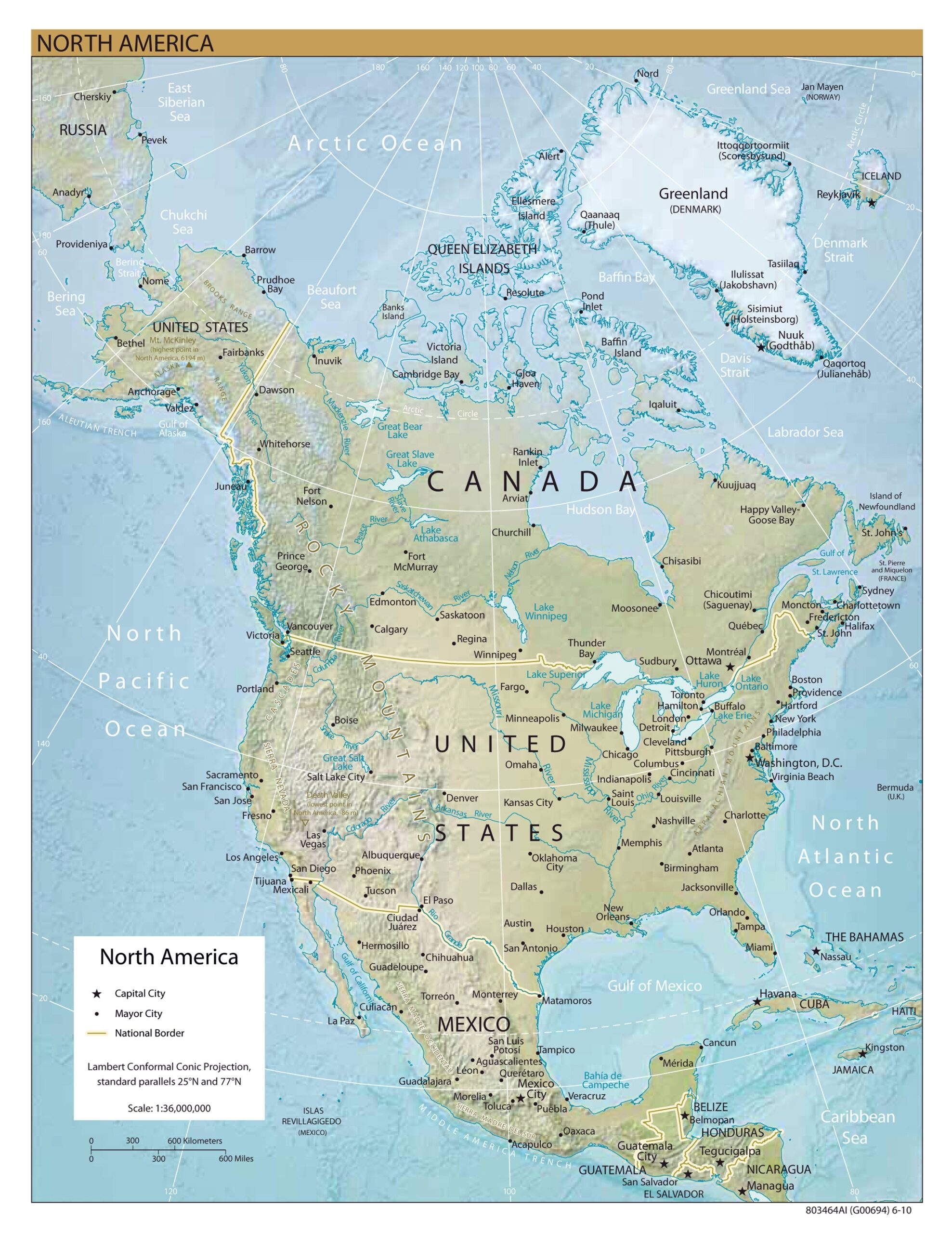 Printable Maps Of North America