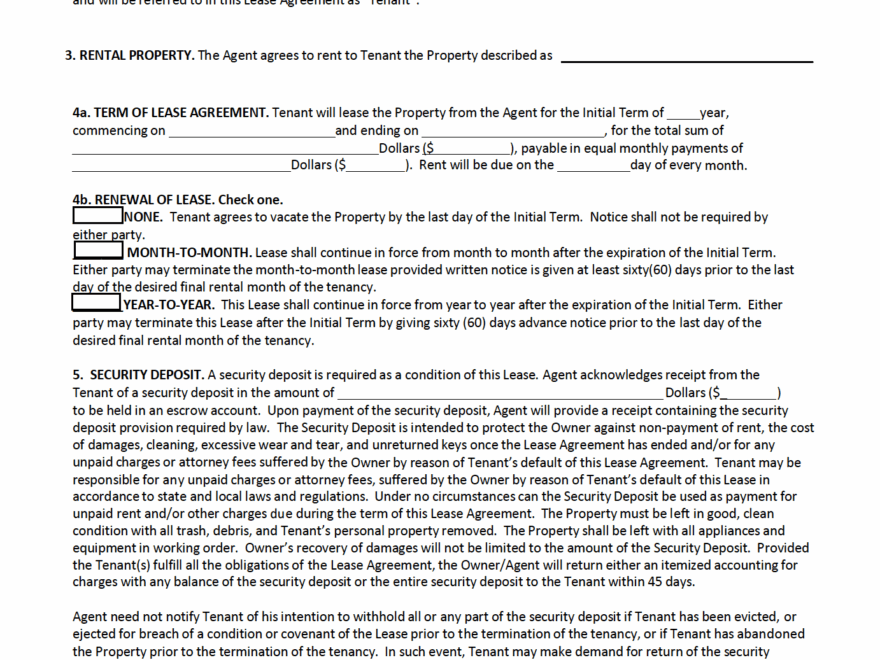 Printable Maryland Residential Lease Agreement