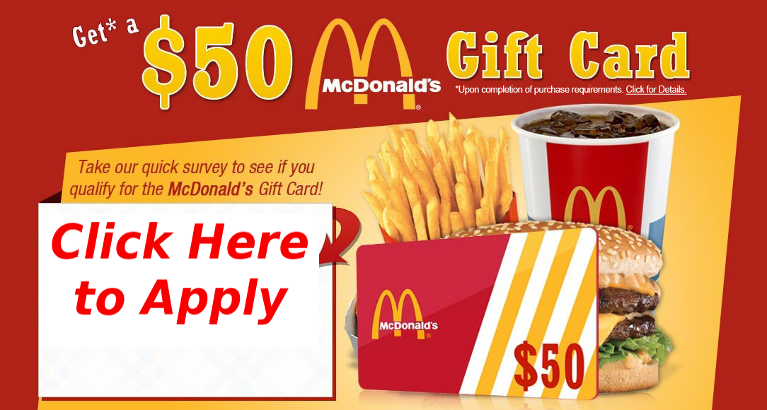 Printable Mcdonalds Gift Card