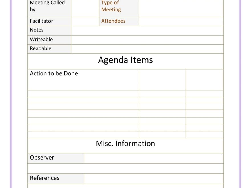 Printable Meeting Agenda Forms Printable Forms Free Online
