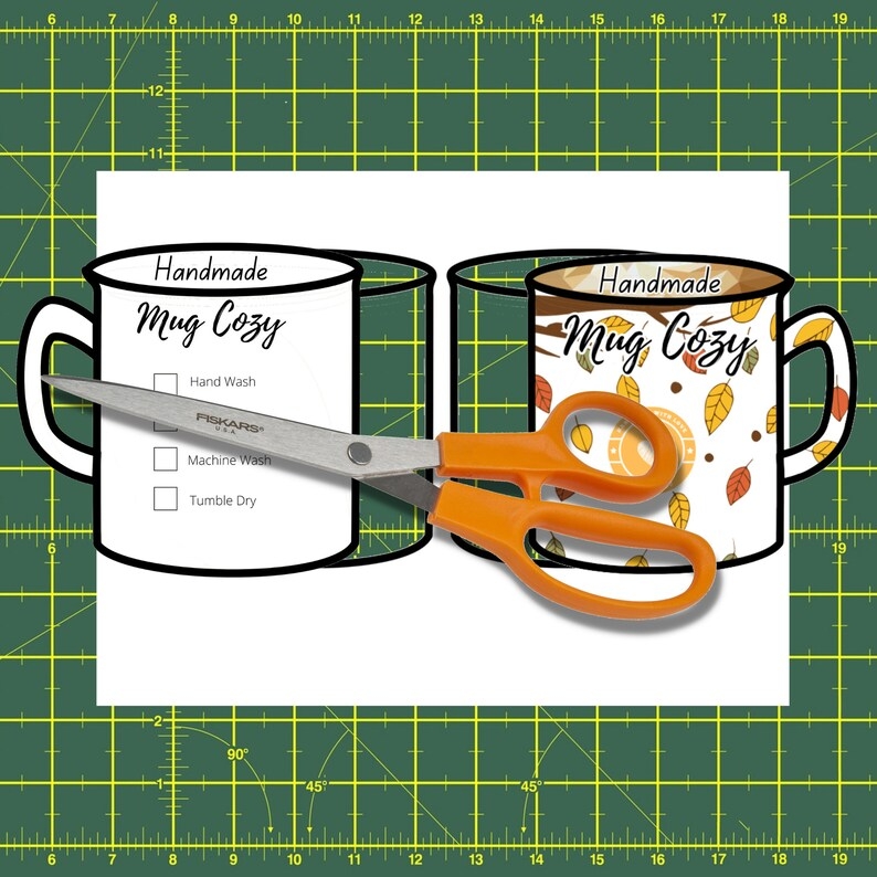 Printable Mug Cozy Template Download PDF Market Display Etsy