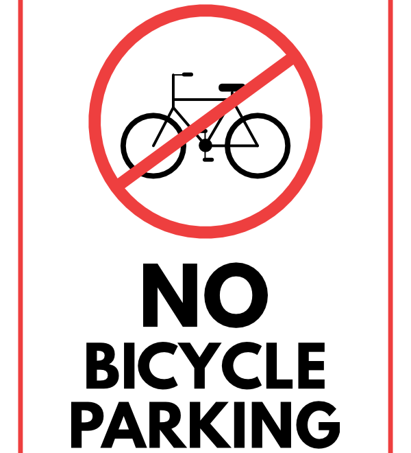 Printable No Bicycle Parking Sign