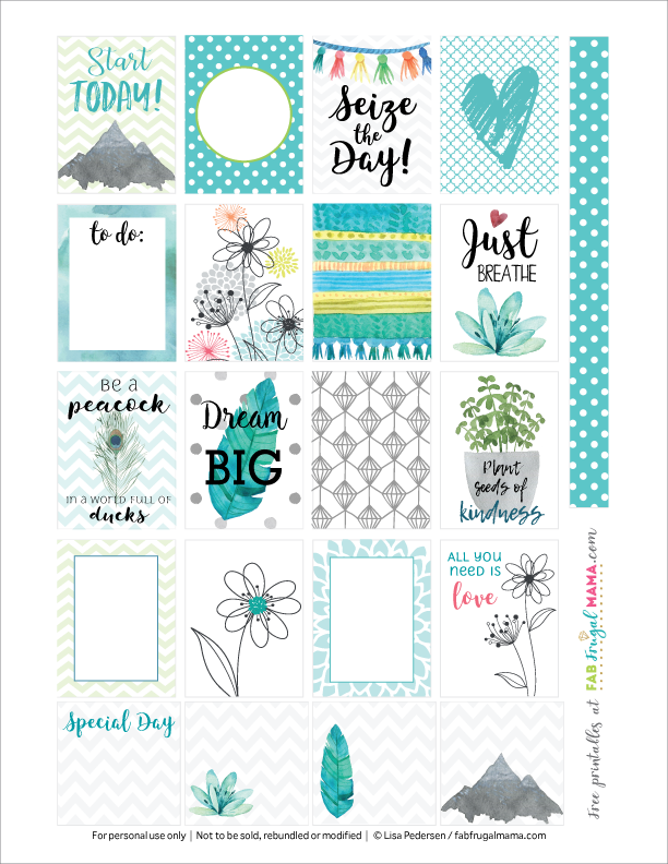 Free Printable Spring Planner Stickers