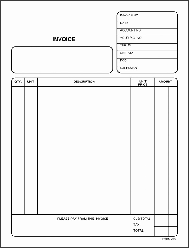 Printable Receipts For Work Done