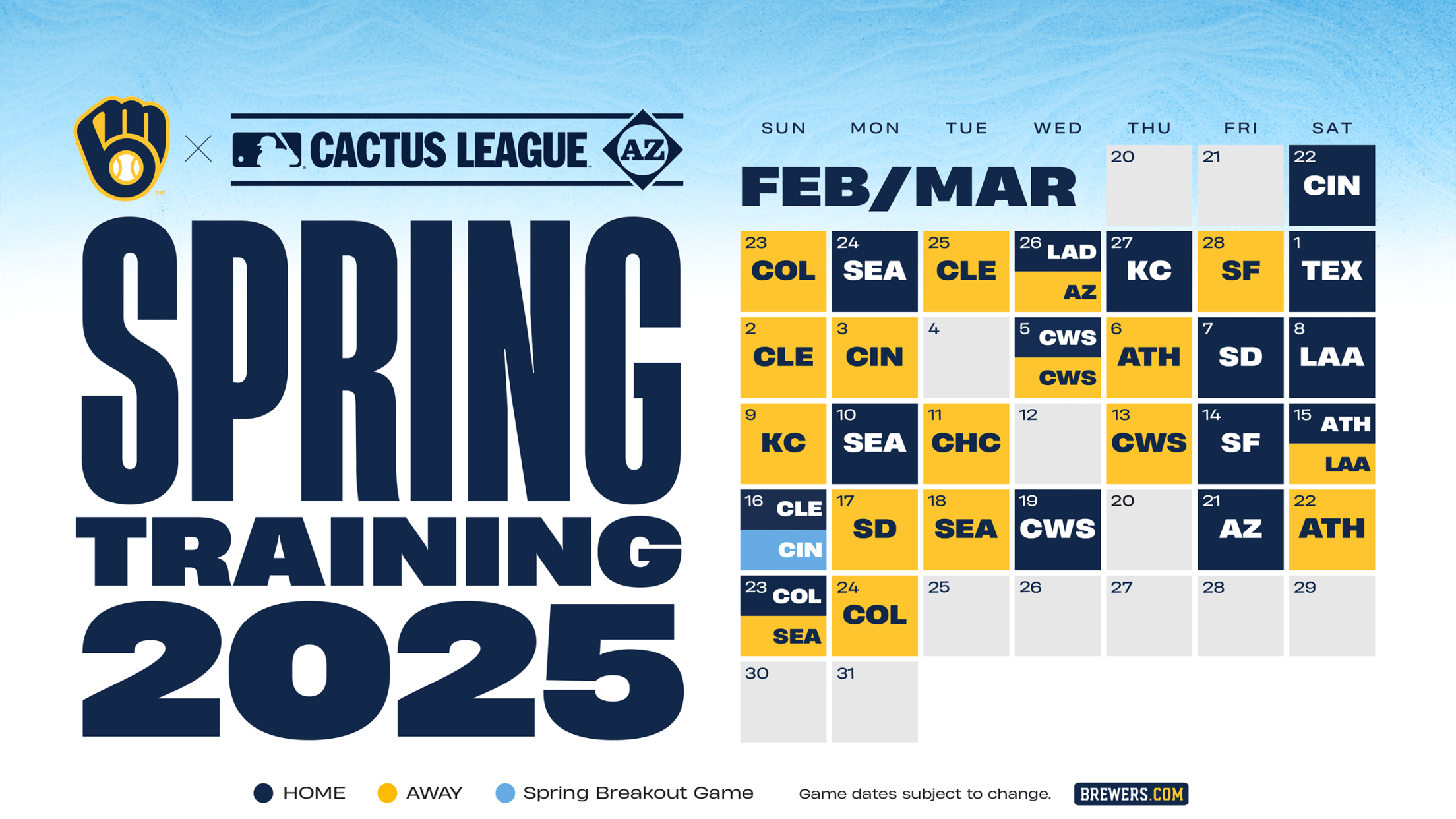 Printable 2025 Milwaukee Brewers Schedule
