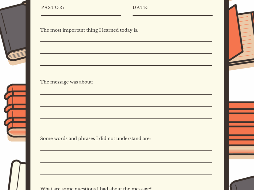 Printable Sermon Notes Sheet Artofit