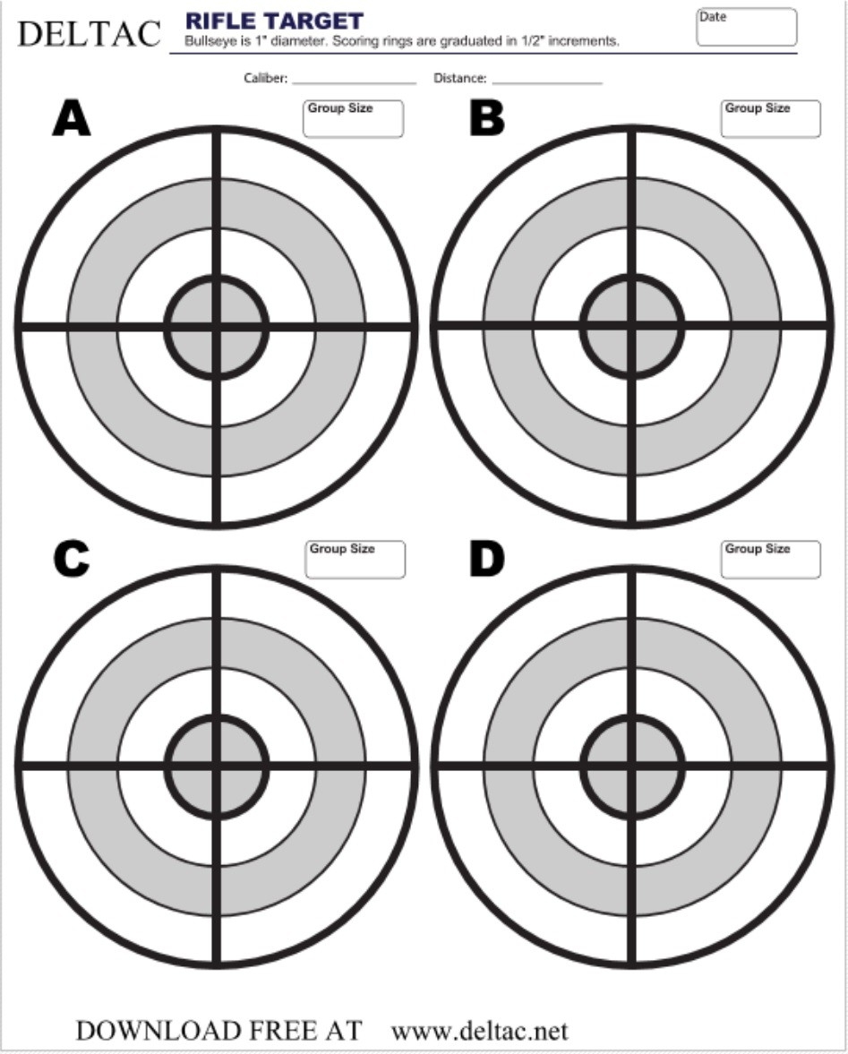 Free Printable Download Rifle Targets