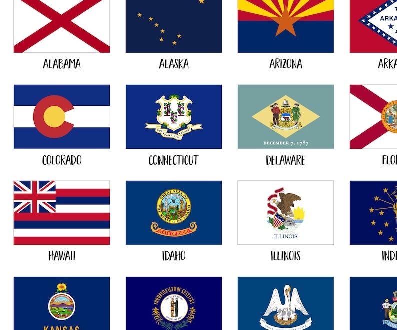 Printable State Flags