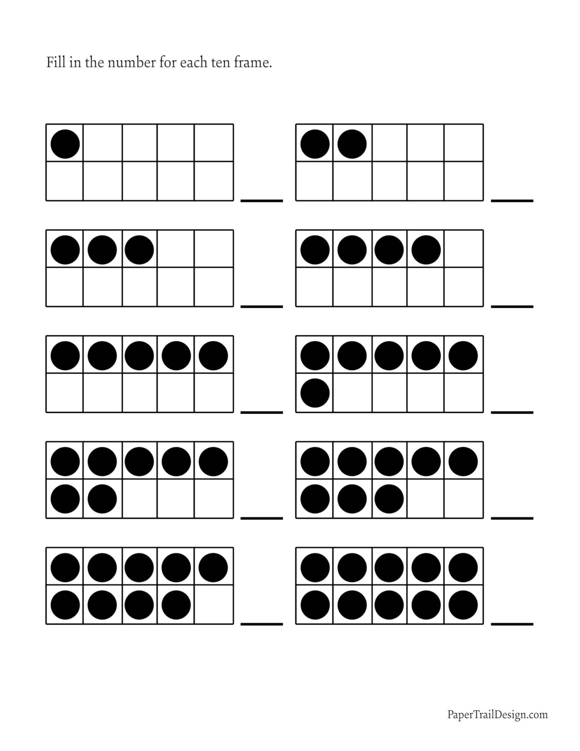 Printable Ten Frames 1 20 Free