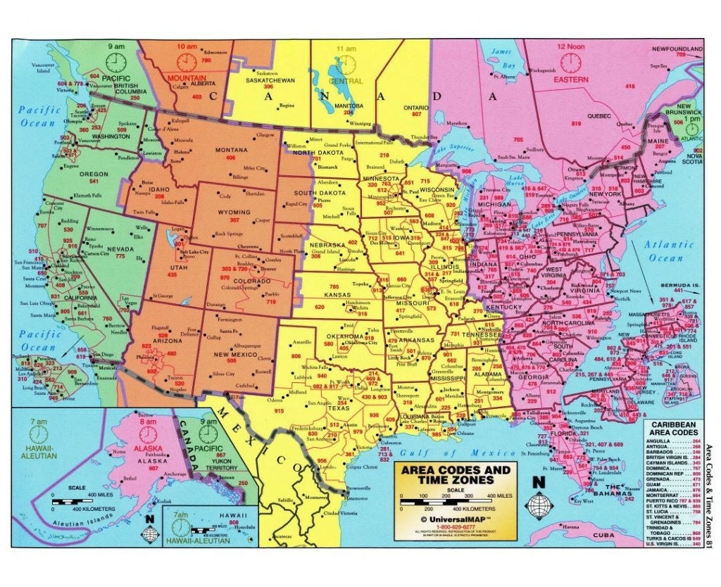 Printable Time Zone Map Usa