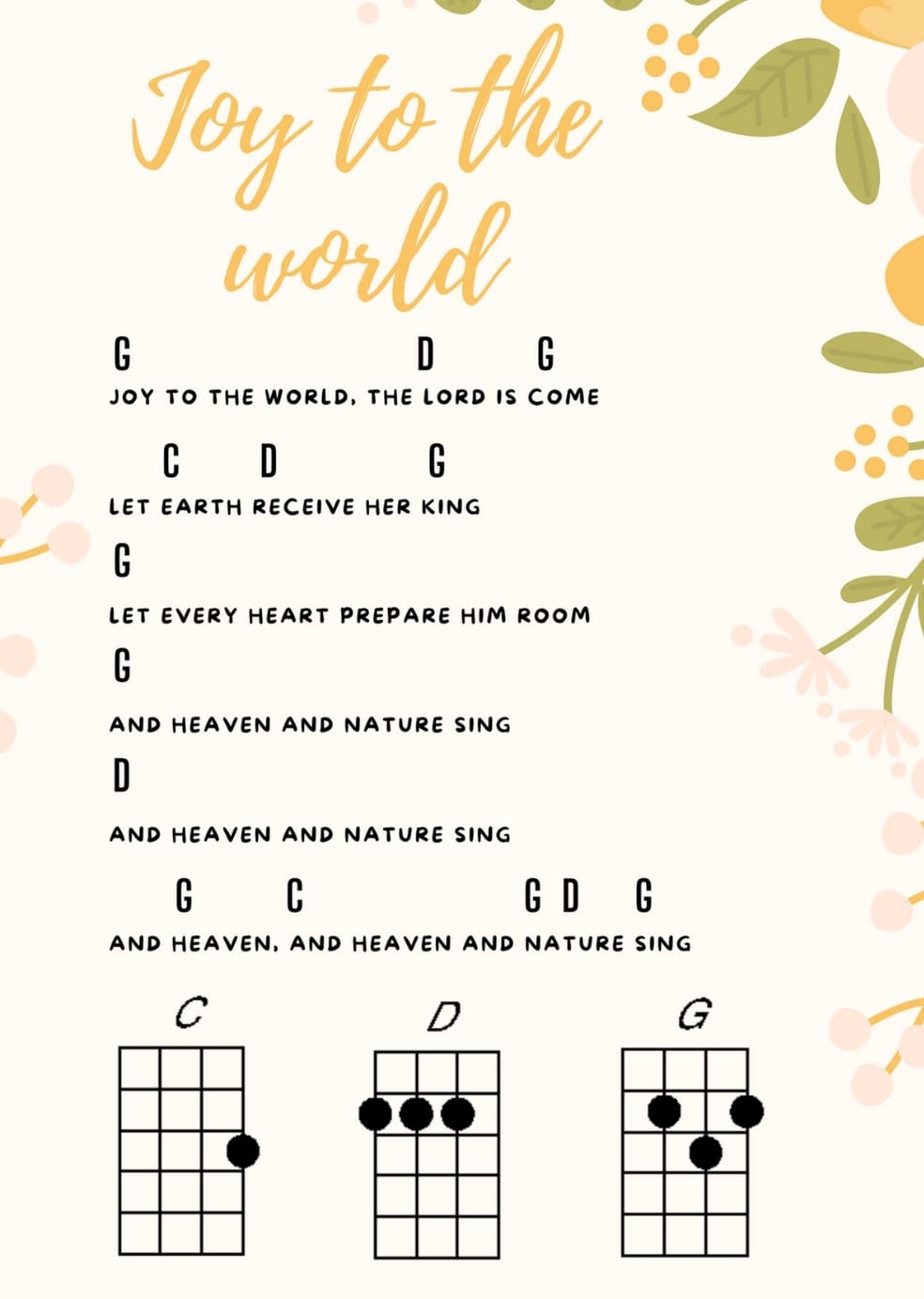 Printable Ukulele Songs For Beginners Printable JD