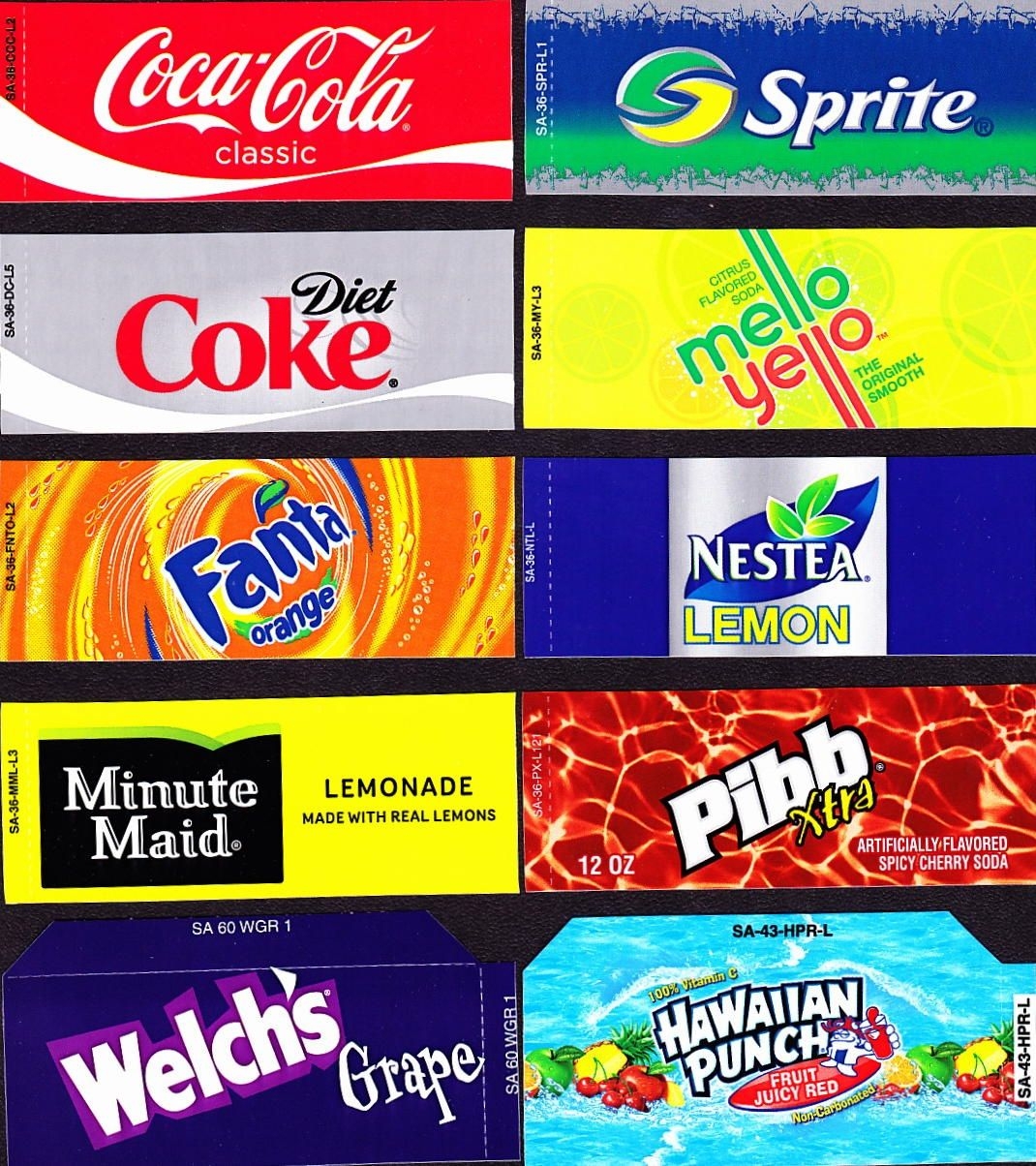 Free Printable Vending Machine Labels