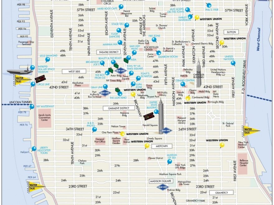 Printable Walking Map Midtown Manhattan