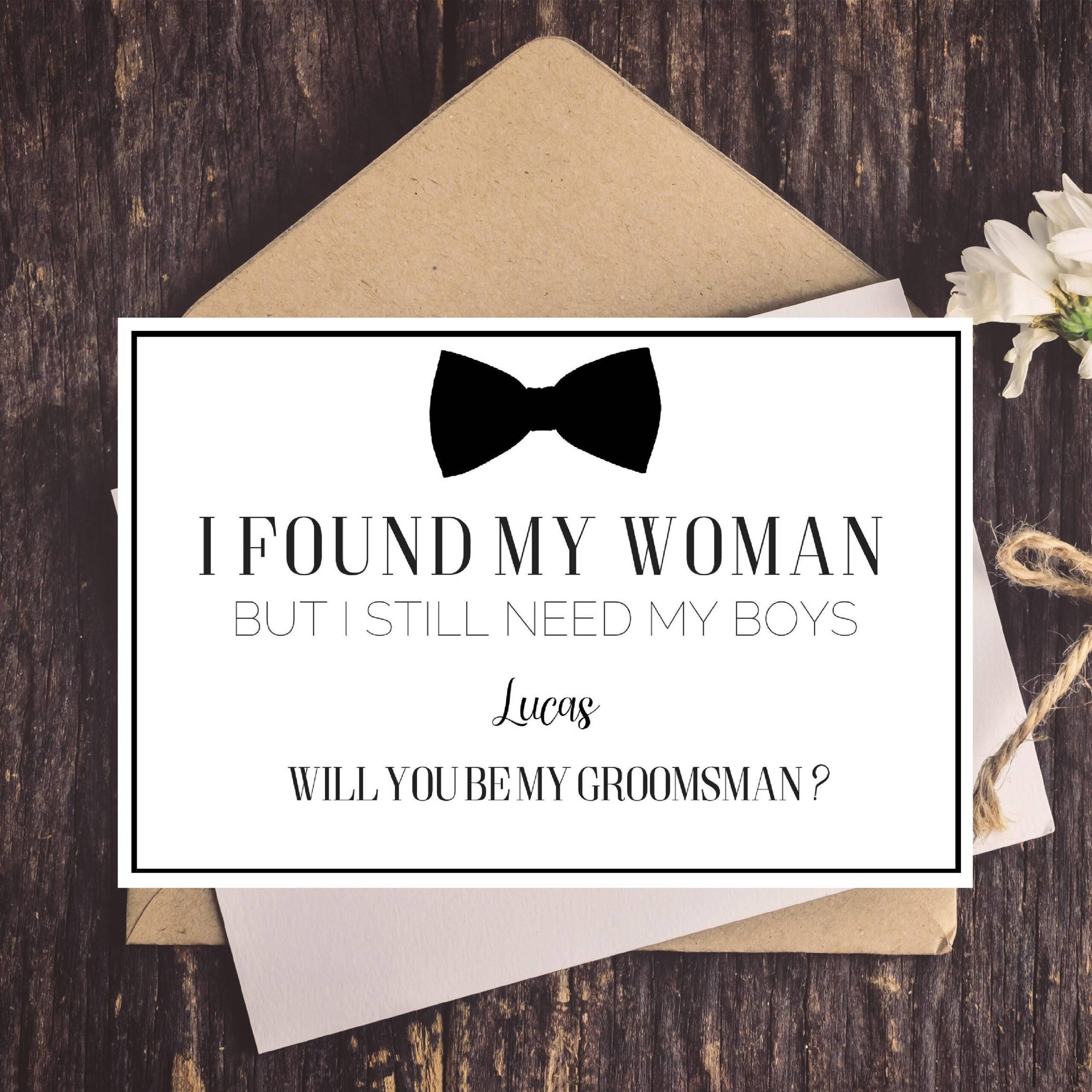 Printable Wedding Card Instant Download Wedding Cards Groomsman 