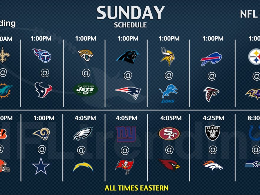 Printable Week 4 Nfl Schedule