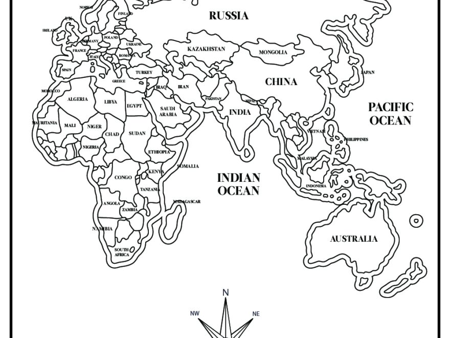 Printable World Map Coloring Page Printable World Holiday