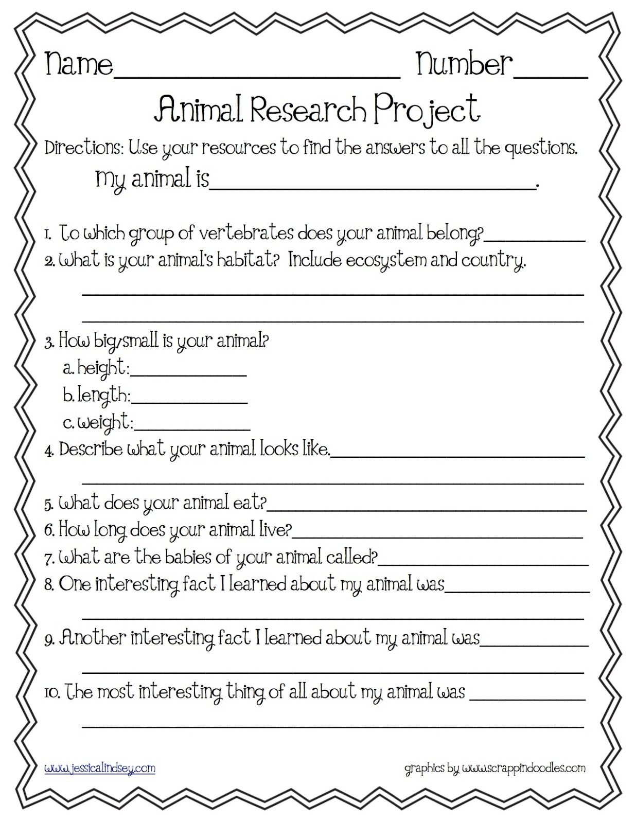 Research Format For Elementary Students Free Printable Template 