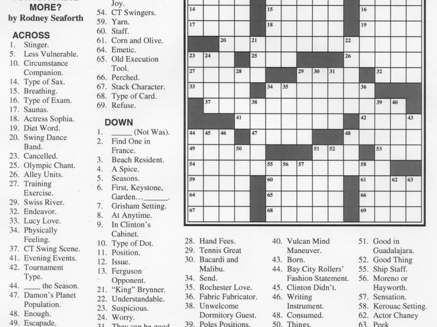 Rodney M Seaforth The Official Site Chicago Sun Times Crossword