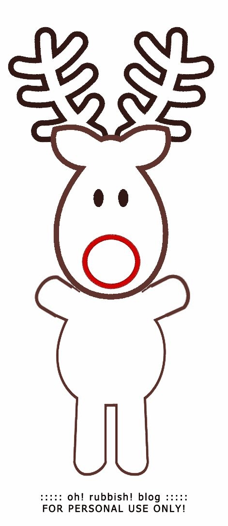 Rudolph The Red Nosed Reindeer Face Template