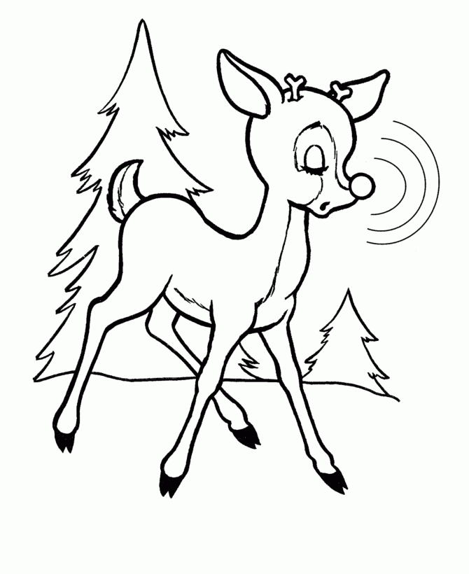 Rudolph The Red Nosed Reindeer Printable Coloring Pages