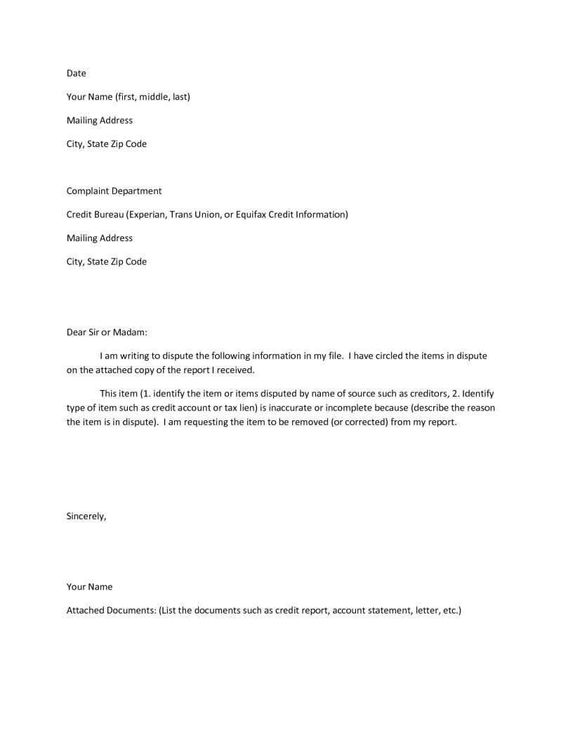 Sample Hard Inquiry Dispute Letter