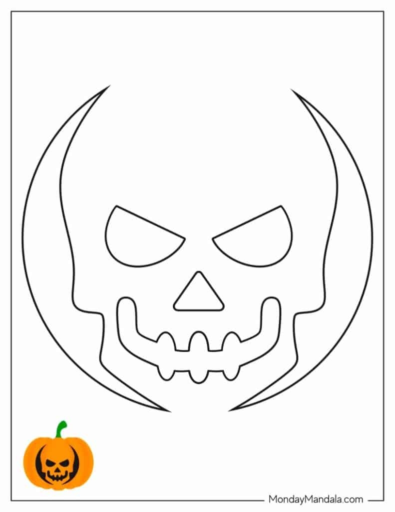 Printable Pumpkin Carving Patterns Skull And Crossbones