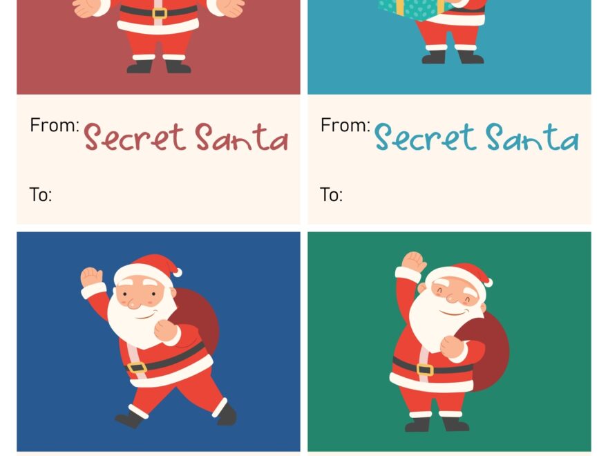 Secret Santa Cards 10 Free PDF Printables Printablee