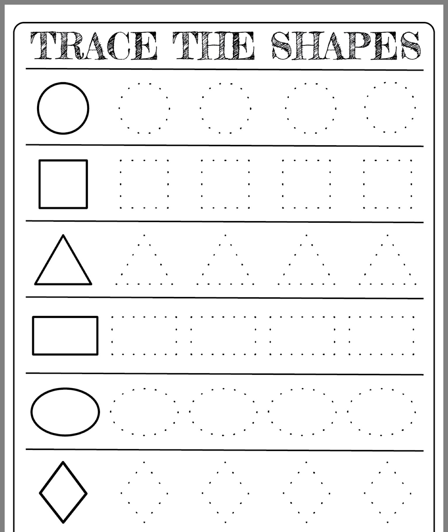Shapes For Kids Free Printables
