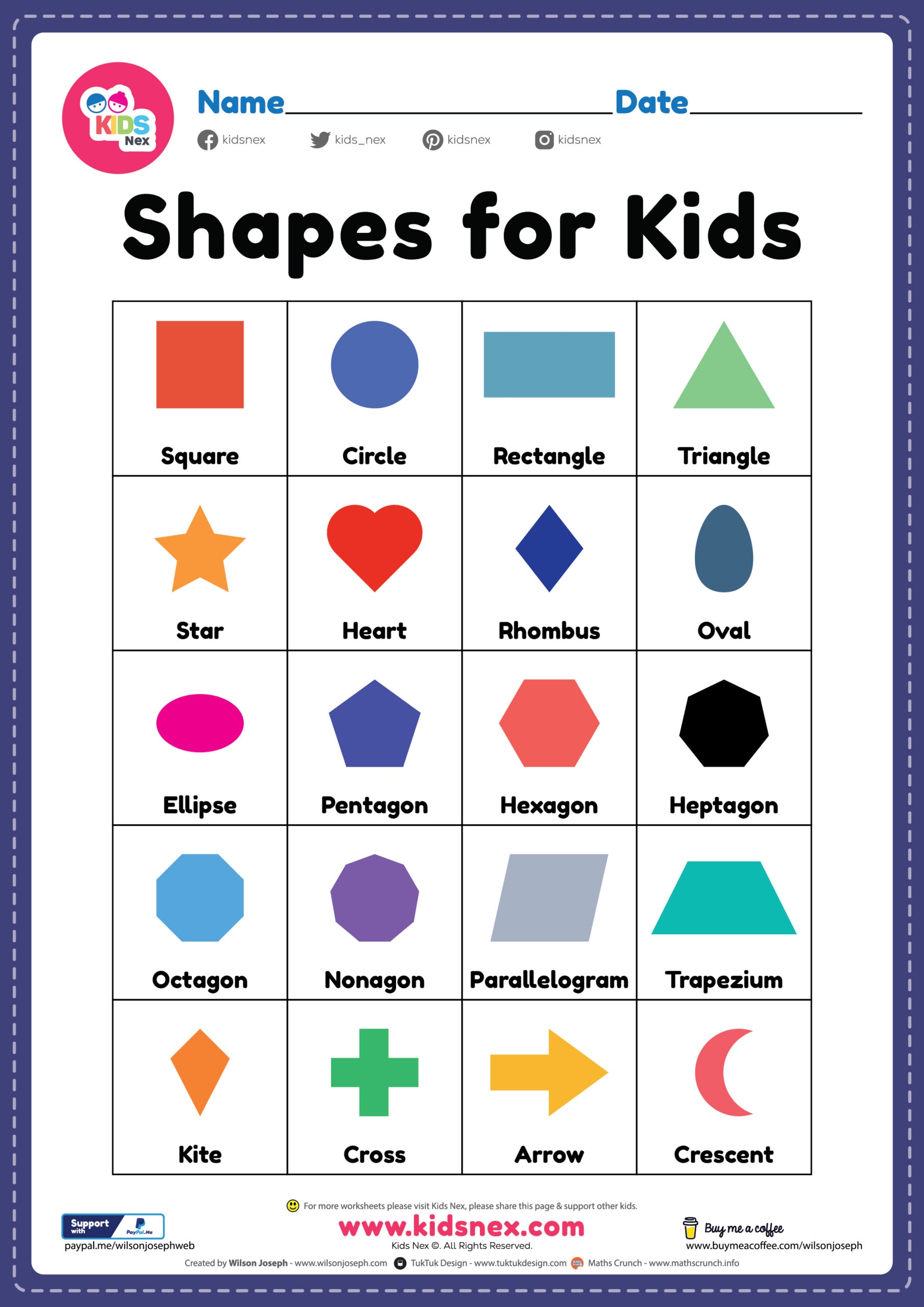 Free Printable Shape Worksheets For Preschoolers