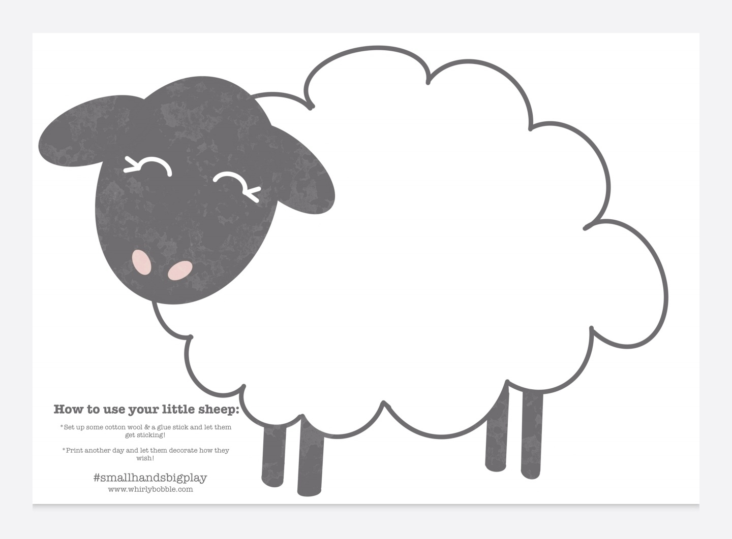 Sheep Sticking Activity FREE PRINTABLE Whirlybobble Parenting 