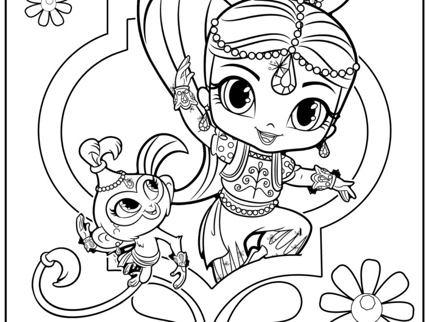 Shimmer And Shine Coloring Pages To Download And Print For Free