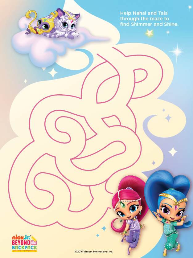 Free Shimmer And Shine Printables