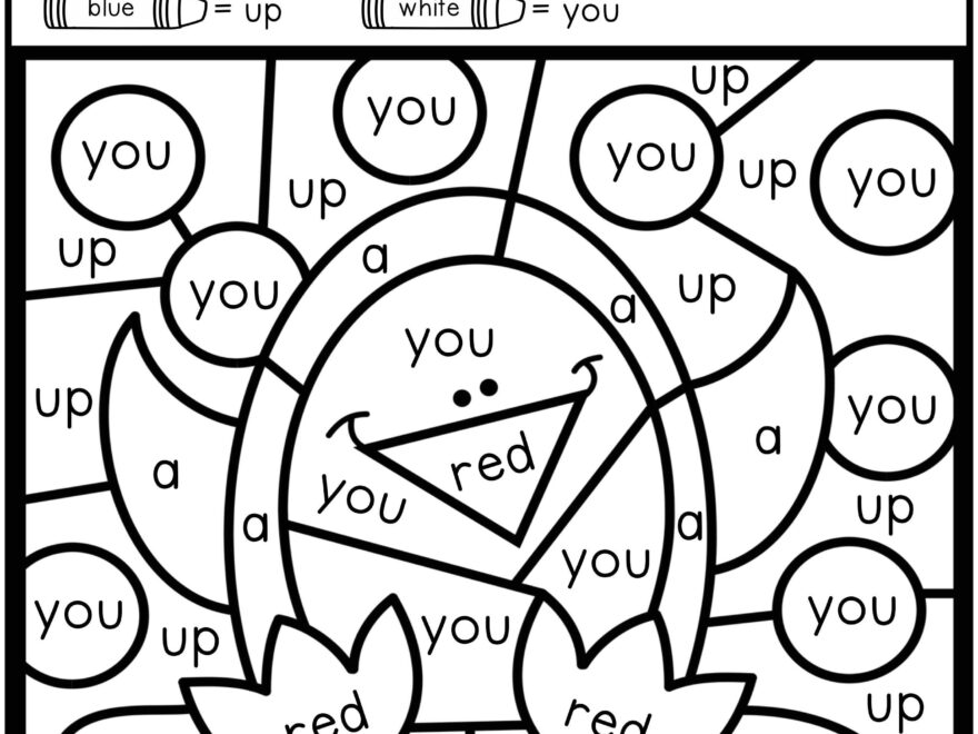 Sight Word Coloring Sheets For Kindergarten