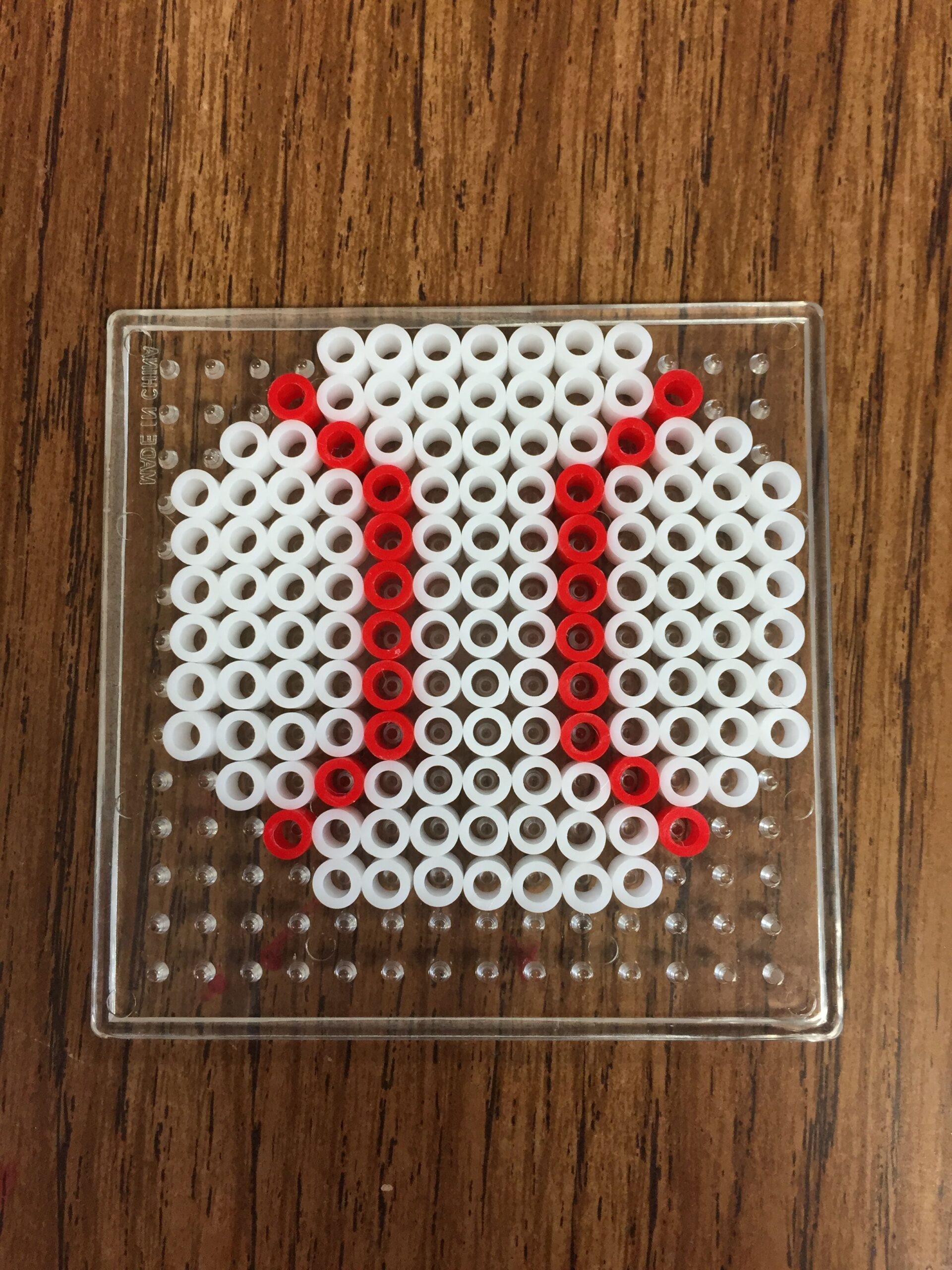 Small Baseball Diy Perler Beads Perler Beads Designs Perler Bead 
