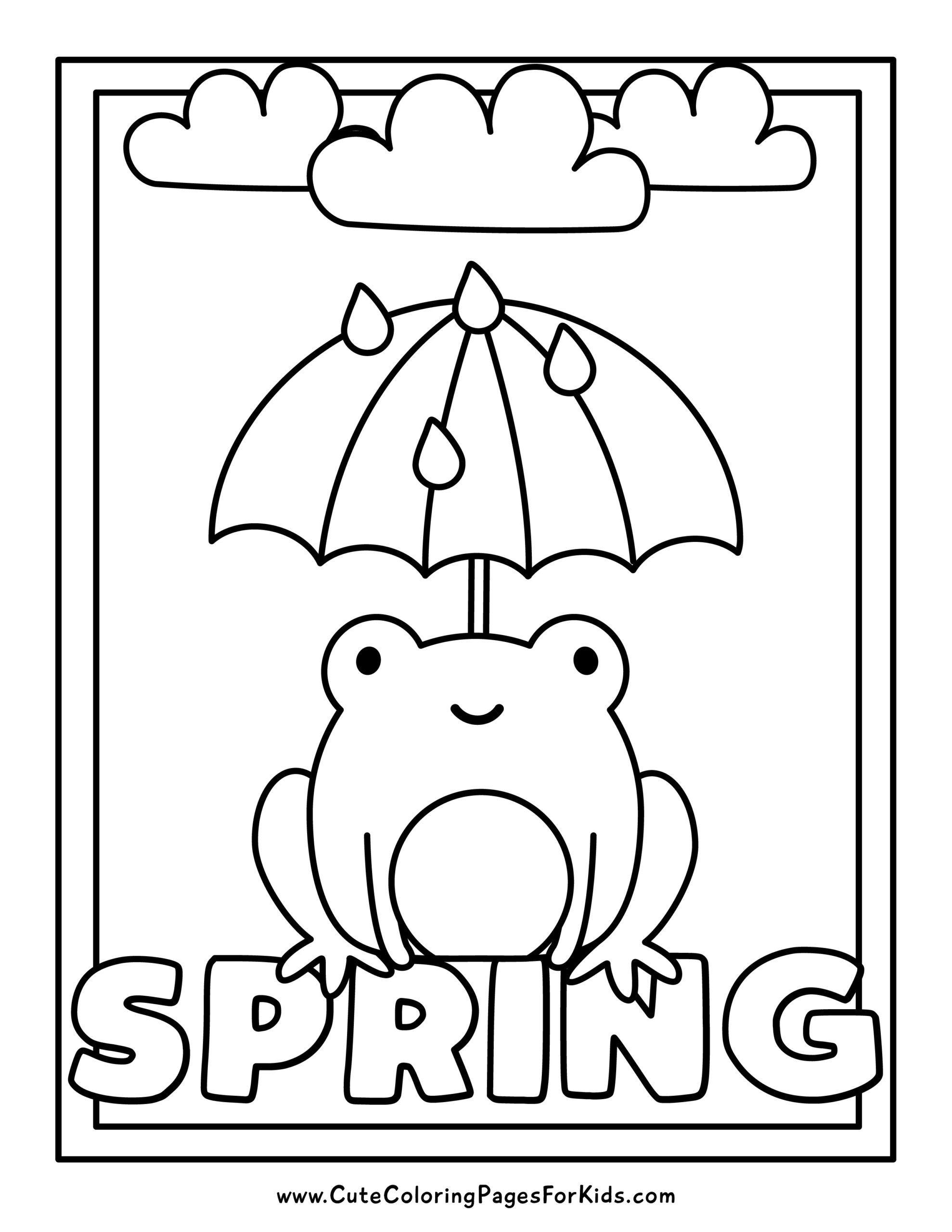Printable Spring Coloring Pages For Kindergarten