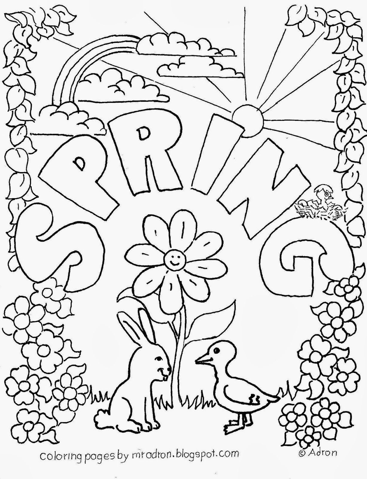Spring Coloring Sheets For Adults Spring Coloring Page Spring Spring Coloring Sheets For Adults Spring Coloring Page Spring
