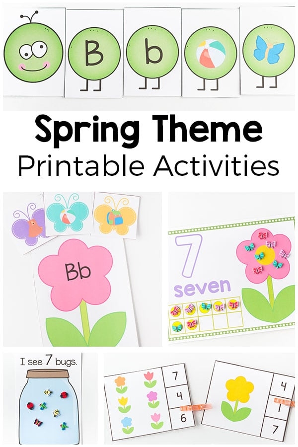 Spring Themed Printables For Preschool And Kindergarten Homeschool 