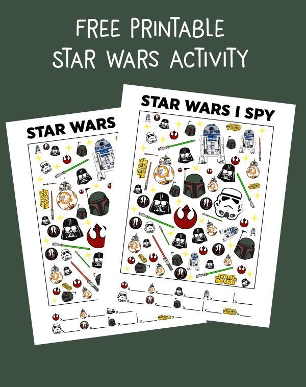 Star Wars Free Printable I Spy For Kids Star Wars Crafts Spy Games 